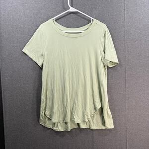 Cuddl Duds Softwear with Stretch Crew-Neck Top Herbal Green, Medium